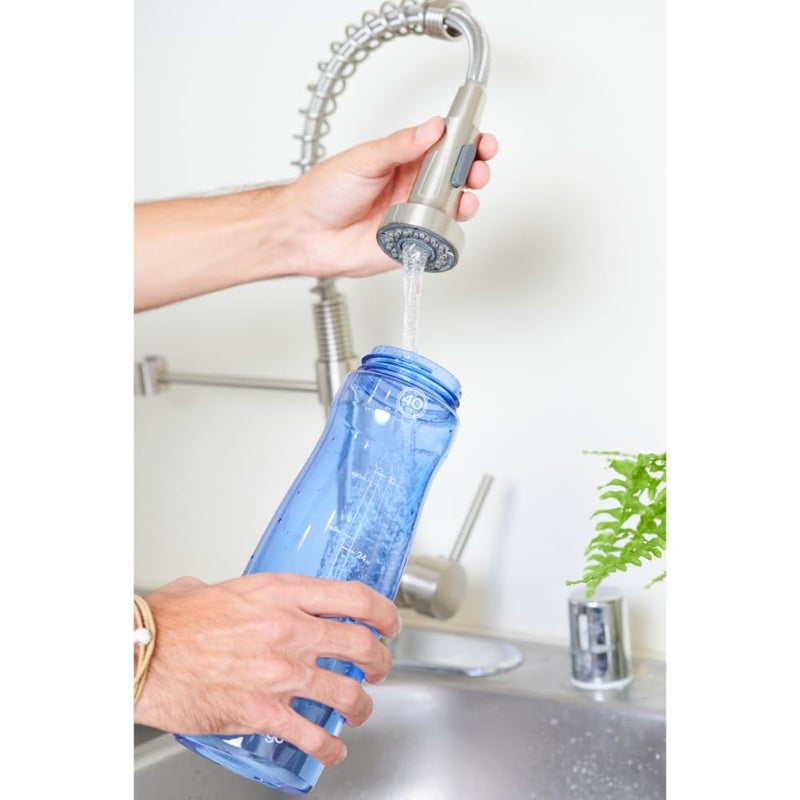 Pogo BPA-Free Plastic Water Bottle with Chug Lid, 40 Oz, Blue - Image 2
